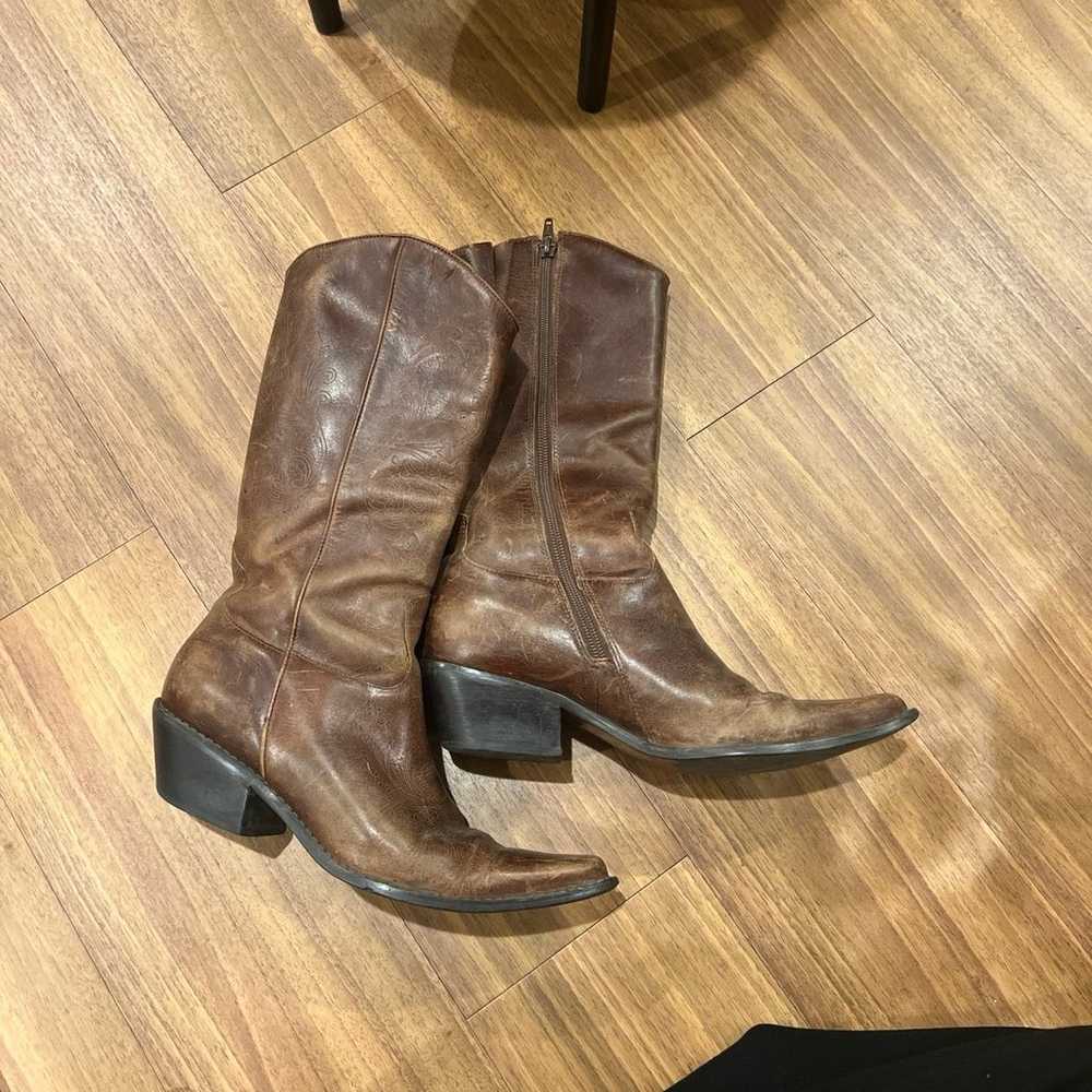 Vintage leather cowboy boots - image 2