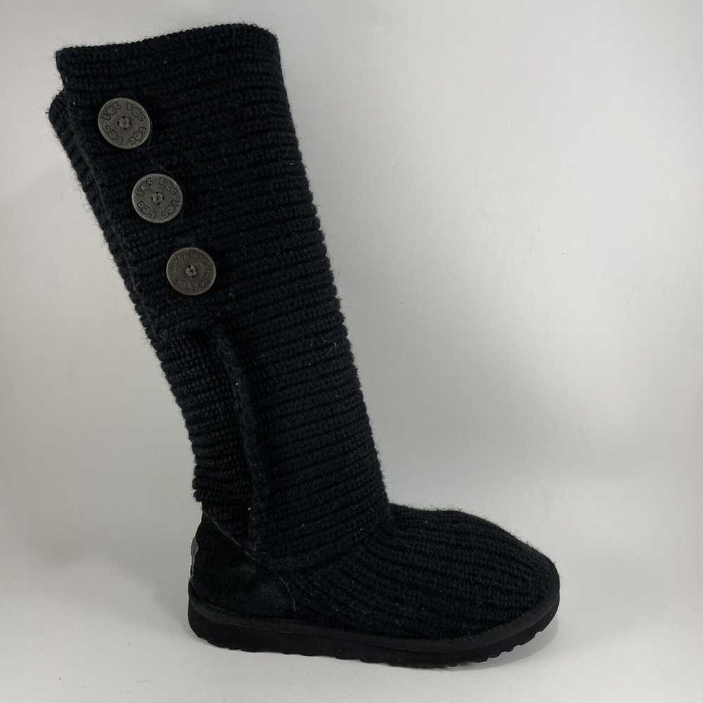 UGG Australia Black Classic Cardy Knit Tall Sweat… - image 1