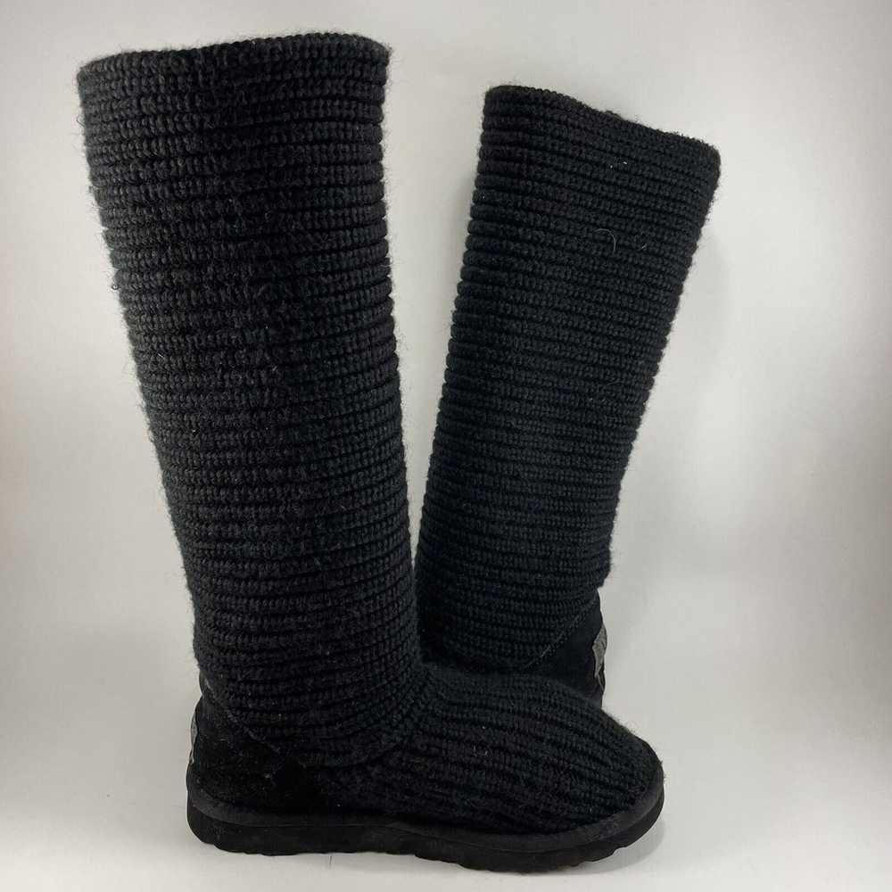 UGG Australia Black Classic Cardy Knit Tall Sweat… - image 6