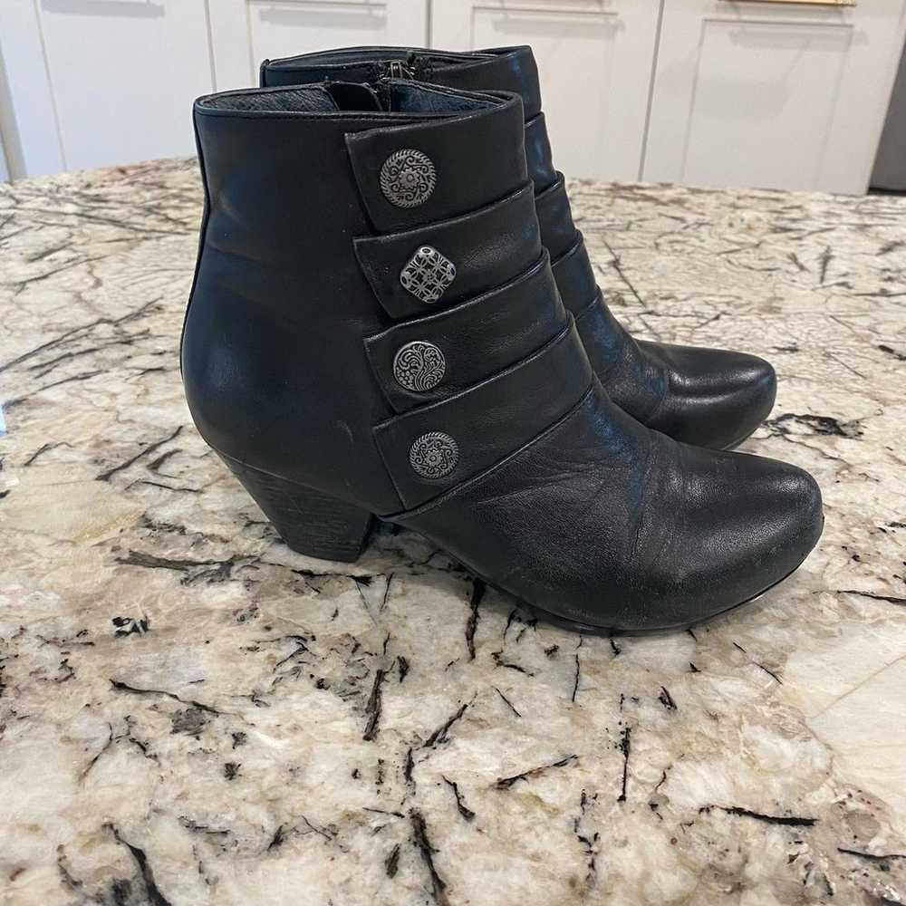 Dansko Black Baker Leather Bootie- size 36 (5.5/6) - image 1