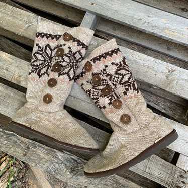 Muk Luks knit sweater winter boots