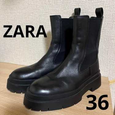 ZARA Side Gore Boots Black