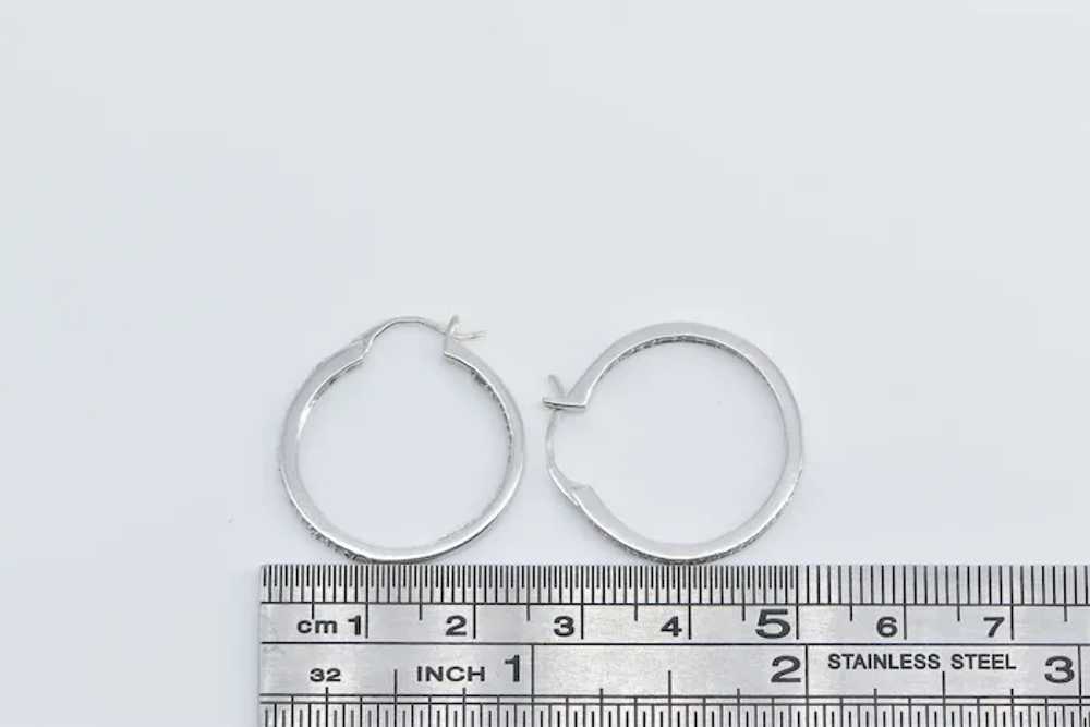 14K 0.25 Ctw Diamond Classic Hoop Fashion Earring… - image 4