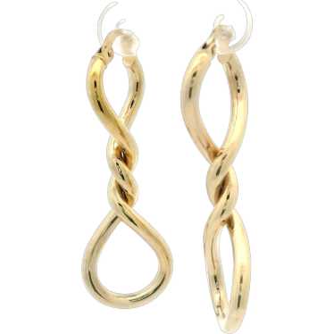 14k Yellow Gold Polished Finish Twisted Spiral Da… - image 1