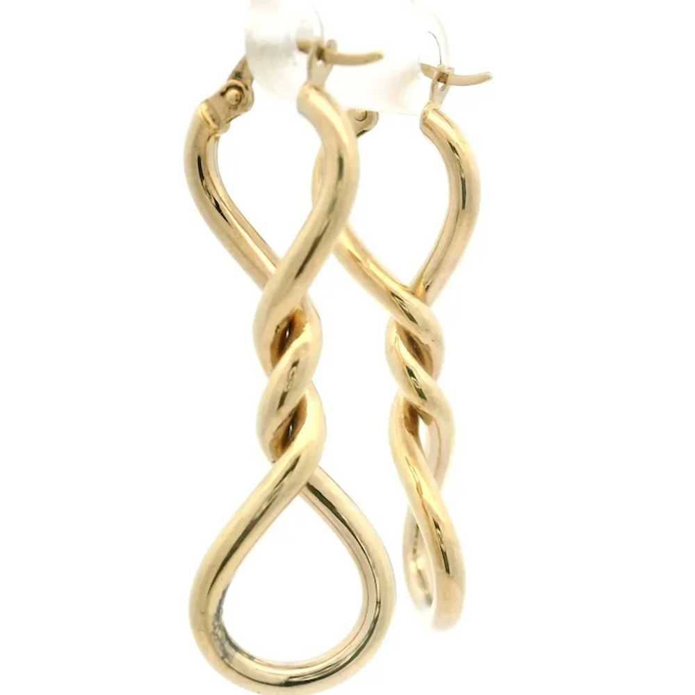 14k Yellow Gold Polished Finish Twisted Spiral Da… - image 3