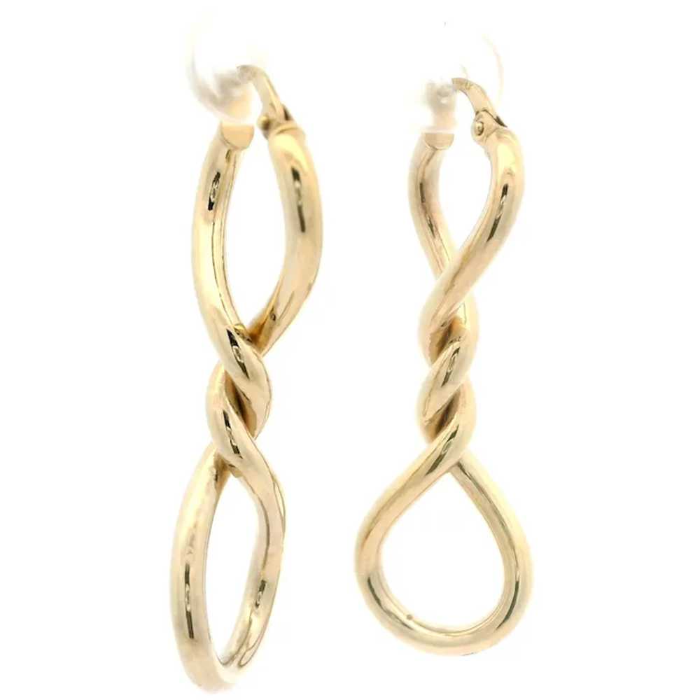 14k Yellow Gold Polished Finish Twisted Spiral Da… - image 5