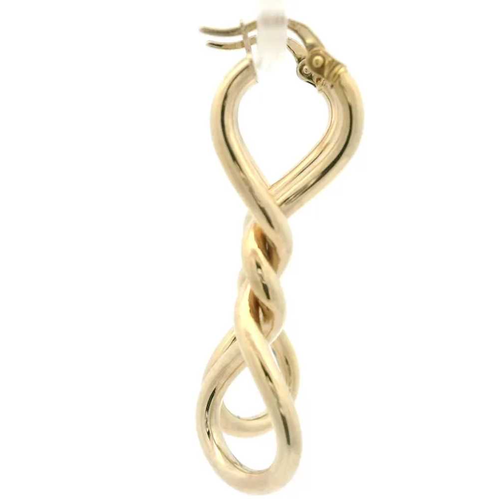 14k Yellow Gold Polished Finish Twisted Spiral Da… - image 7