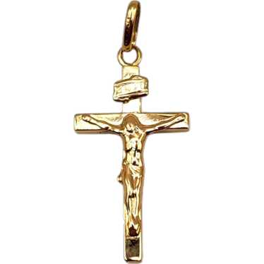 18 Karat Yellow Gold Crucifix Pendant #19998