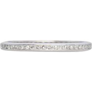 Vintage Art Deco Platinum Diamond Eternity Wedding