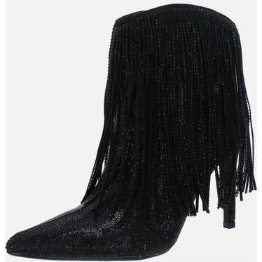 INC Boots Size 6 Black Western Ankle Booties Poin… - image 1