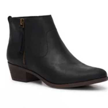 Lucky Brand Blandre Booties Ankle Boots Black Lea… - image 1