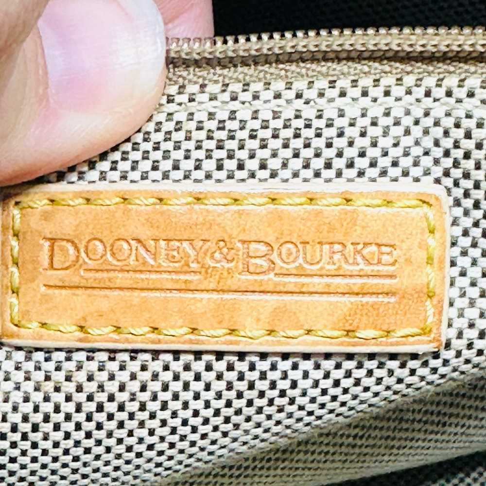 Vintage Dooney & Bourke Tan Denim Monogrammed Loc… - image 5