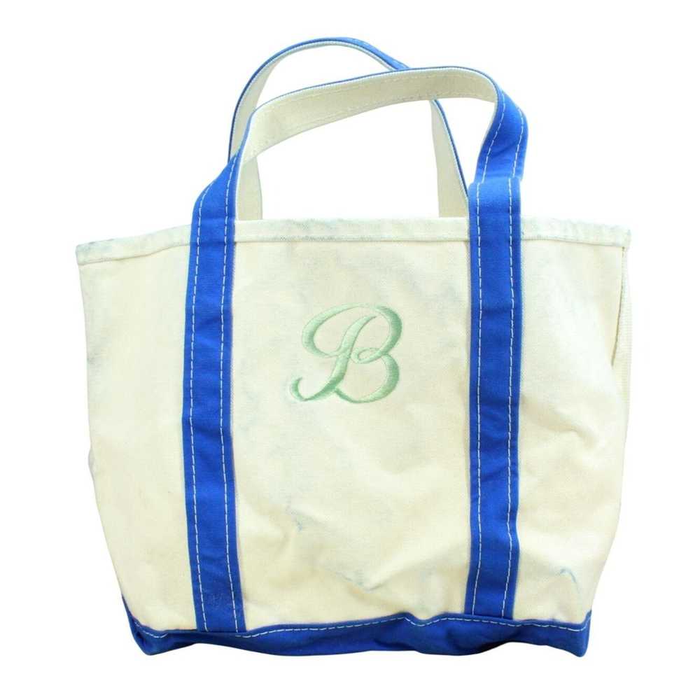 L.L. Bean LL Bean Boat & Tote Monogram Double Han… - image 1