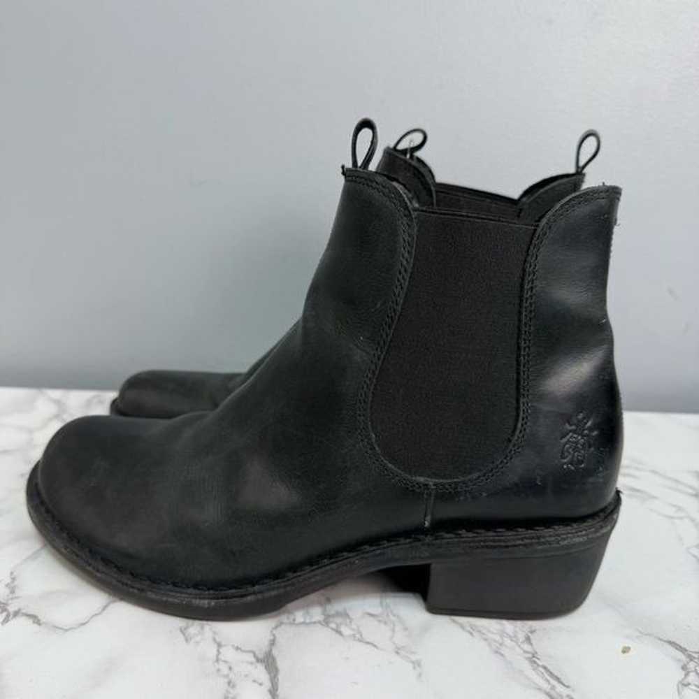 FLY London Women’s Wedge Boots sz 9 Euro 40 Leath… - image 4