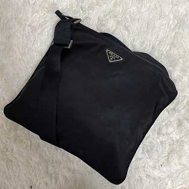 Prada Shoulder Bag Nylon Black Sacoche Black