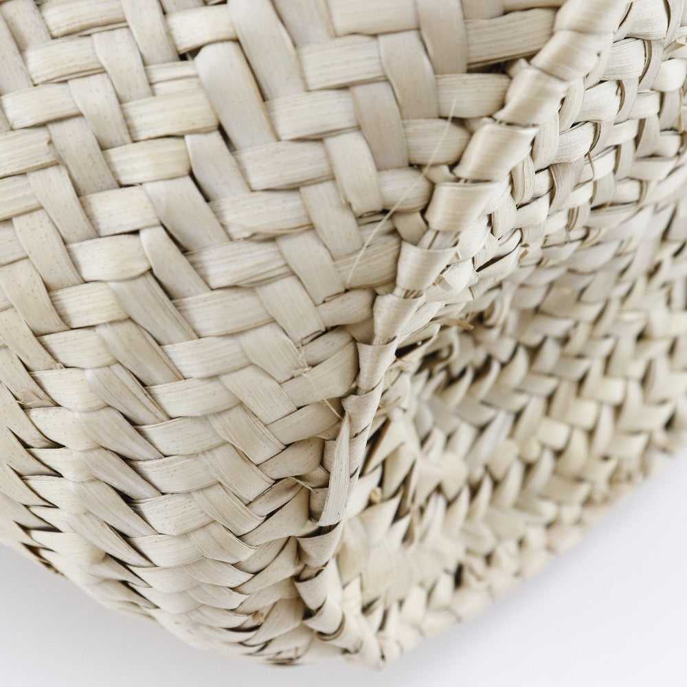 LOEWE Tote Bag Raffia, Leather, Cotton Beige / Br… - image 4