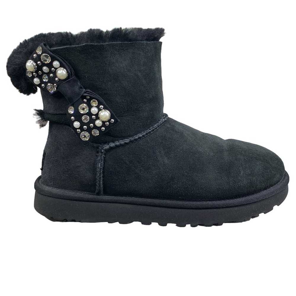 UGG Women’s Mini Bailey Brilliant Black Suede Win… - image 1