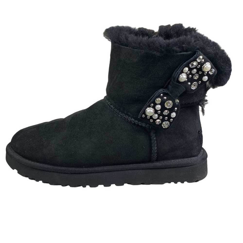 UGG Women’s Mini Bailey Brilliant Black Suede Win… - image 3