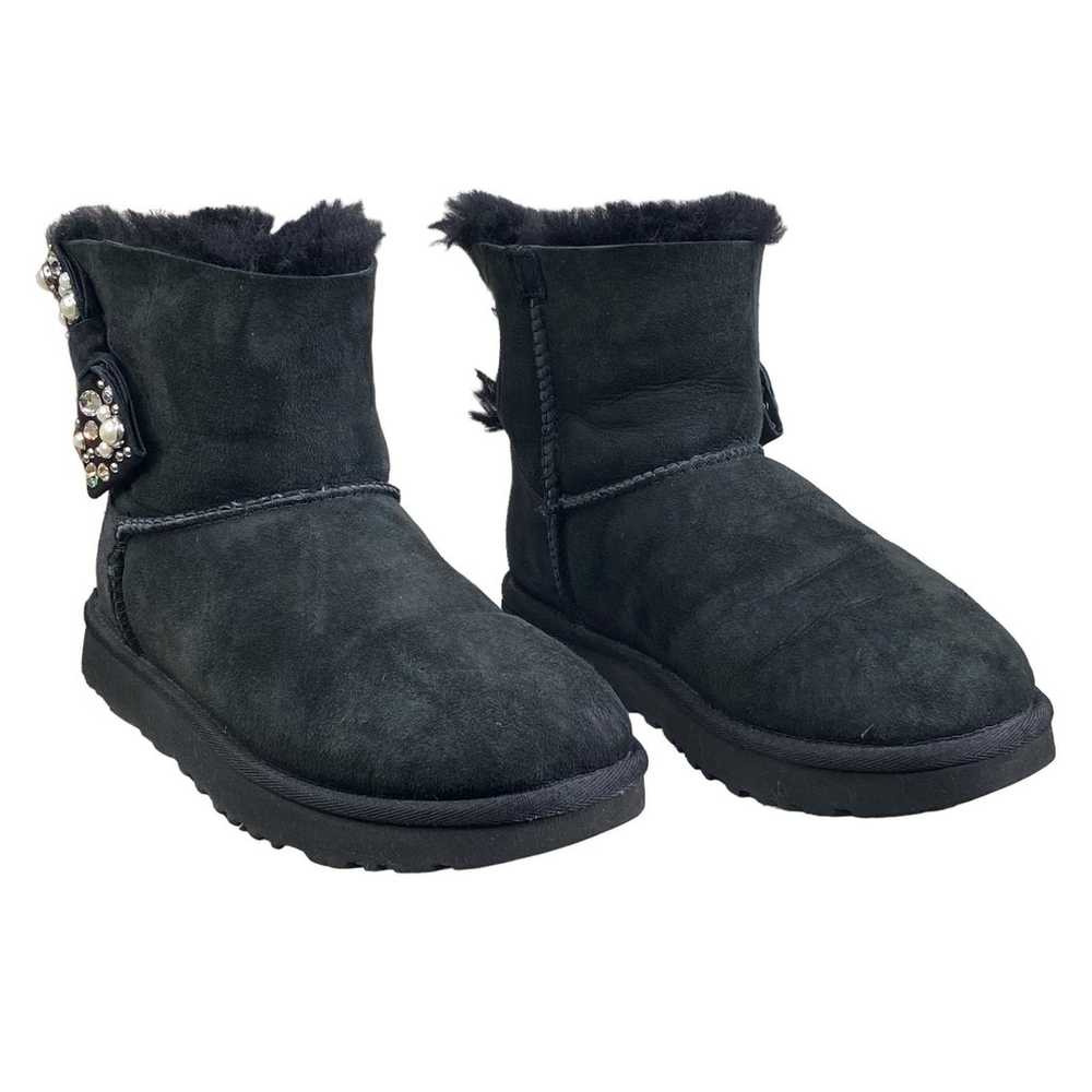 UGG Women’s Mini Bailey Brilliant Black Suede Win… - image 5