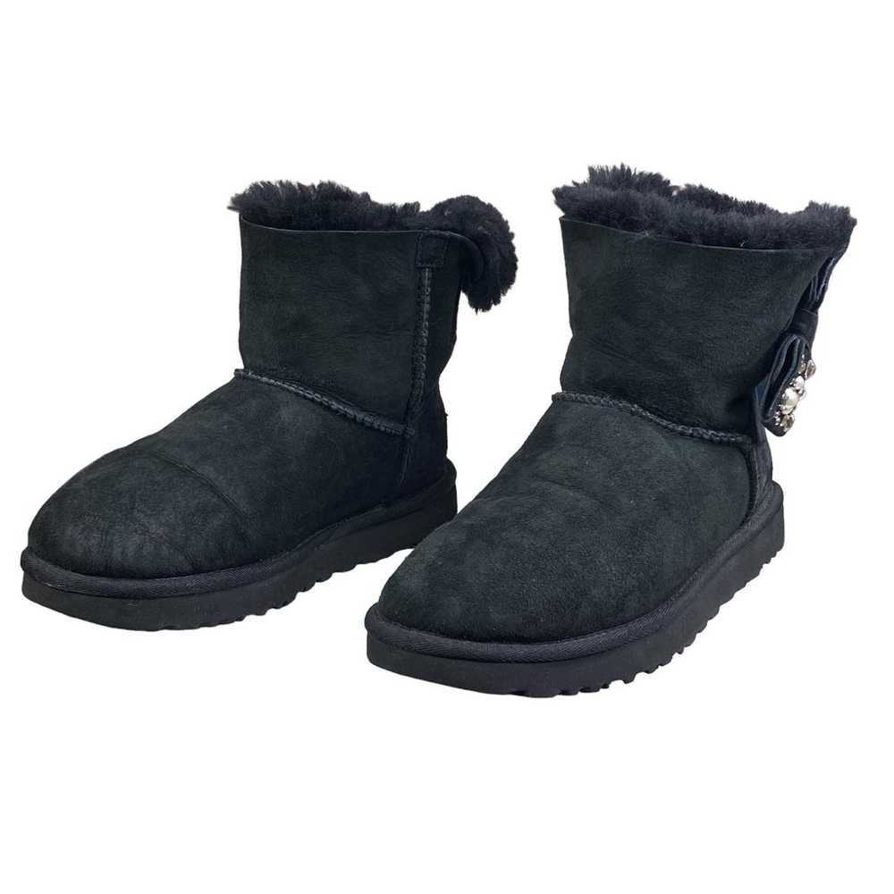 UGG Women’s Mini Bailey Brilliant Black Suede Win… - image 6