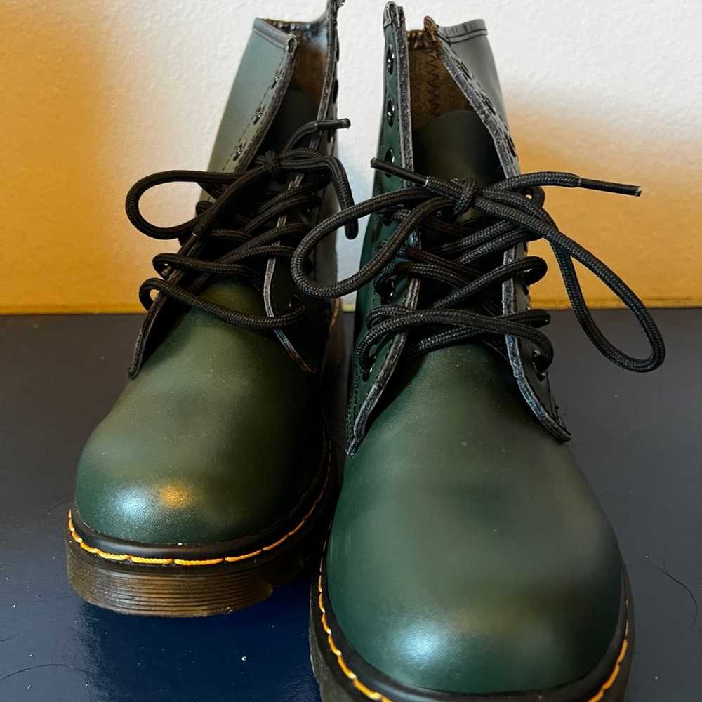 Dr Martens 1460 Green Boots Size 8 - image 4