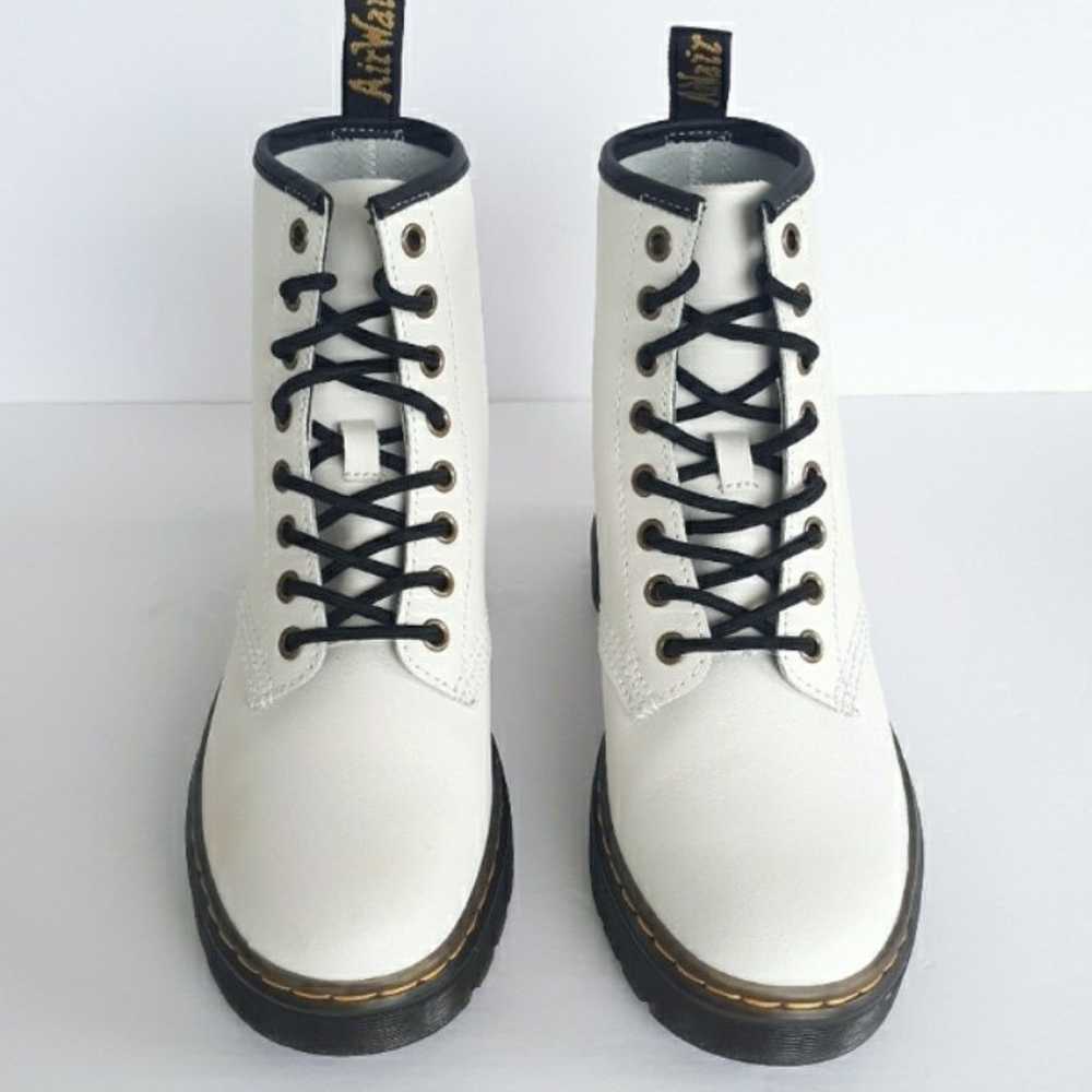 Dr. Martens White Leather Boots Women's size 6 - image 2