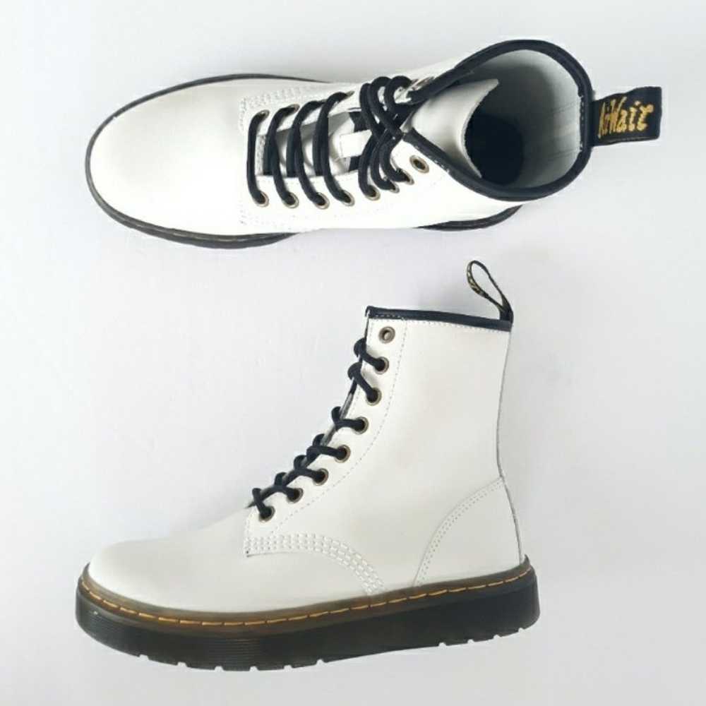 Dr. Martens White Leather Boots Women's size 6 - image 3