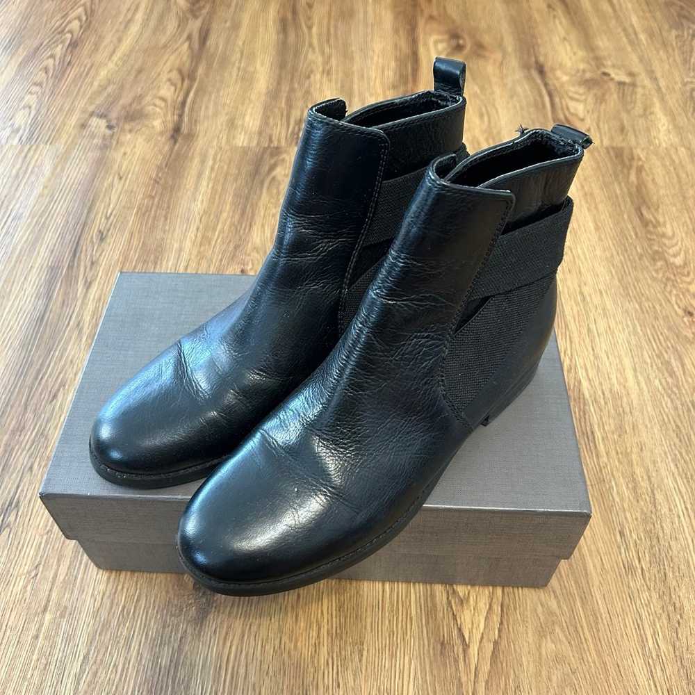 RALPH LAUREN black leather ankle boots booties sh… - image 2