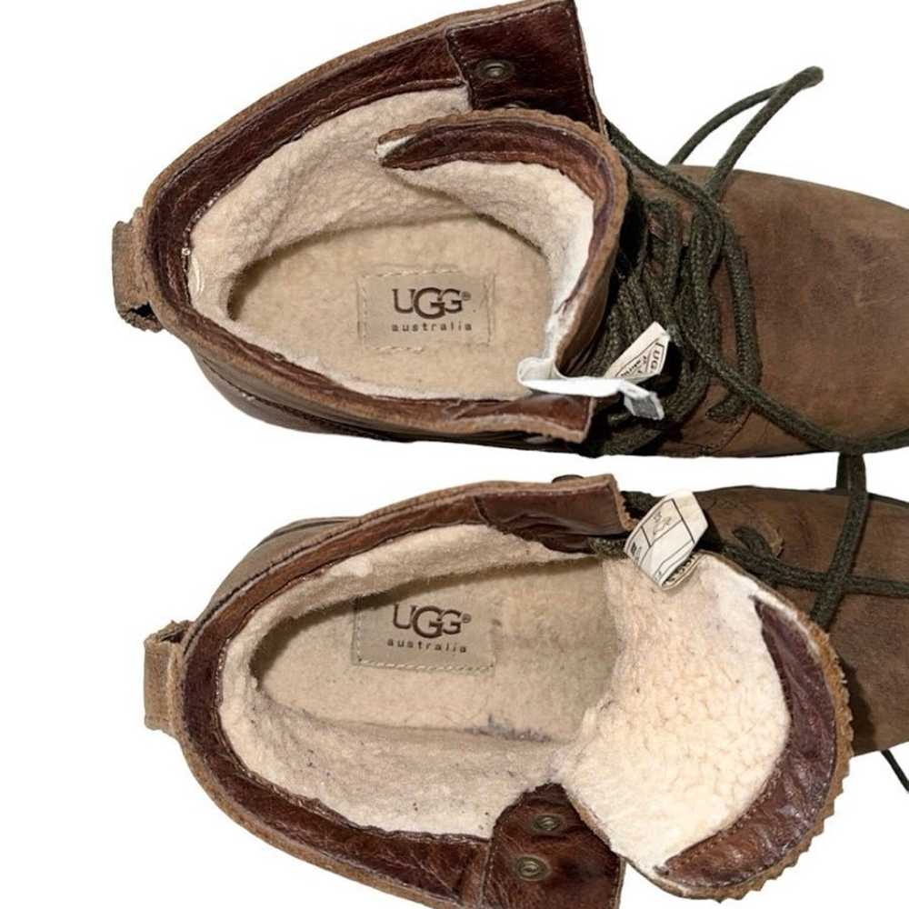 UGG Denhali Brown Leather Fur Lined Waterproof Hi… - image 4