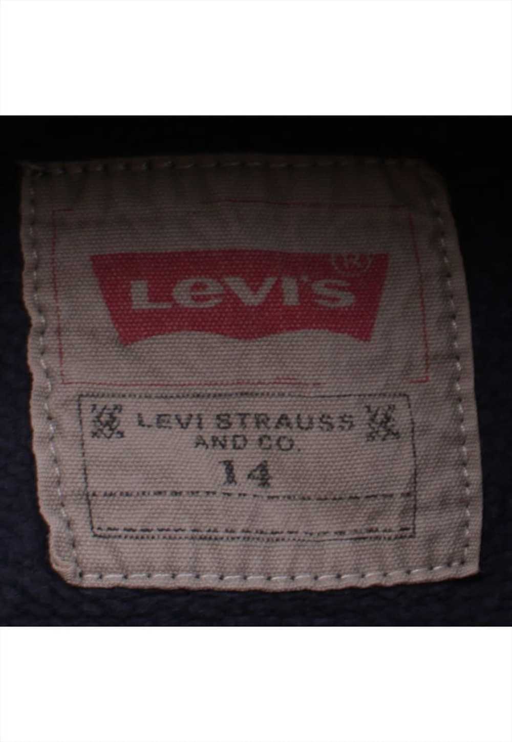 Vintage 90's Levi's Hoodie Spellout Pullover Blue… - image 2