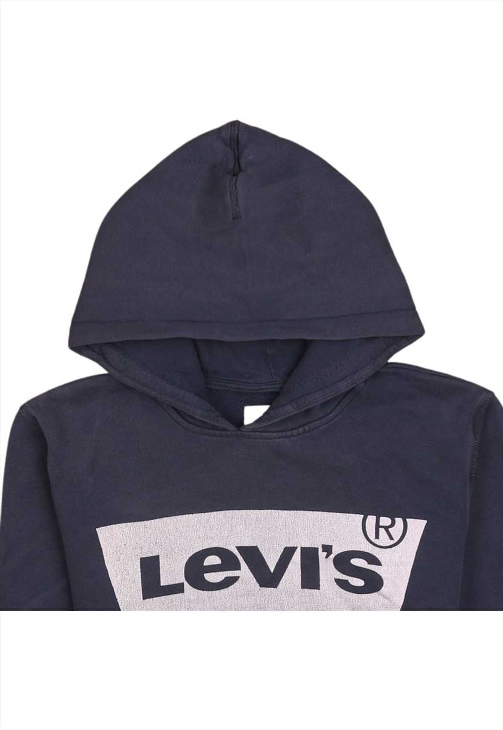 Vintage 90's Levi's Hoodie Spellout Pullover Blue… - image 4