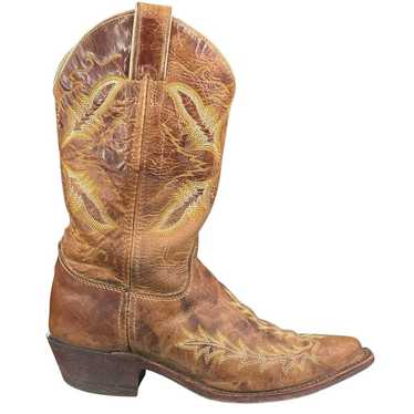 Justin Women’s Bent Rail Brown Distressed Leather… - image 1