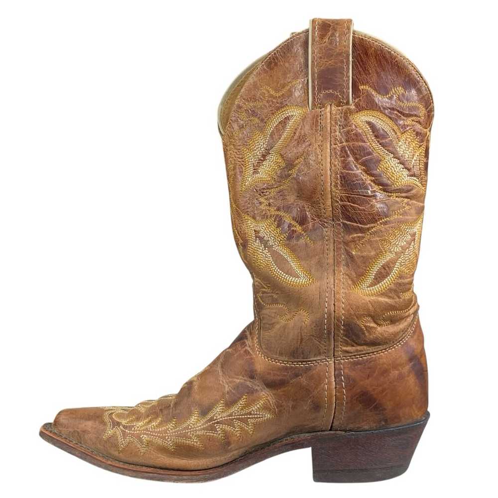 Justin Women’s Bent Rail Brown Distressed Leather… - image 2