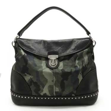 Prada Shoulder Bag One Nylon Leather Studs Camouf… - image 1