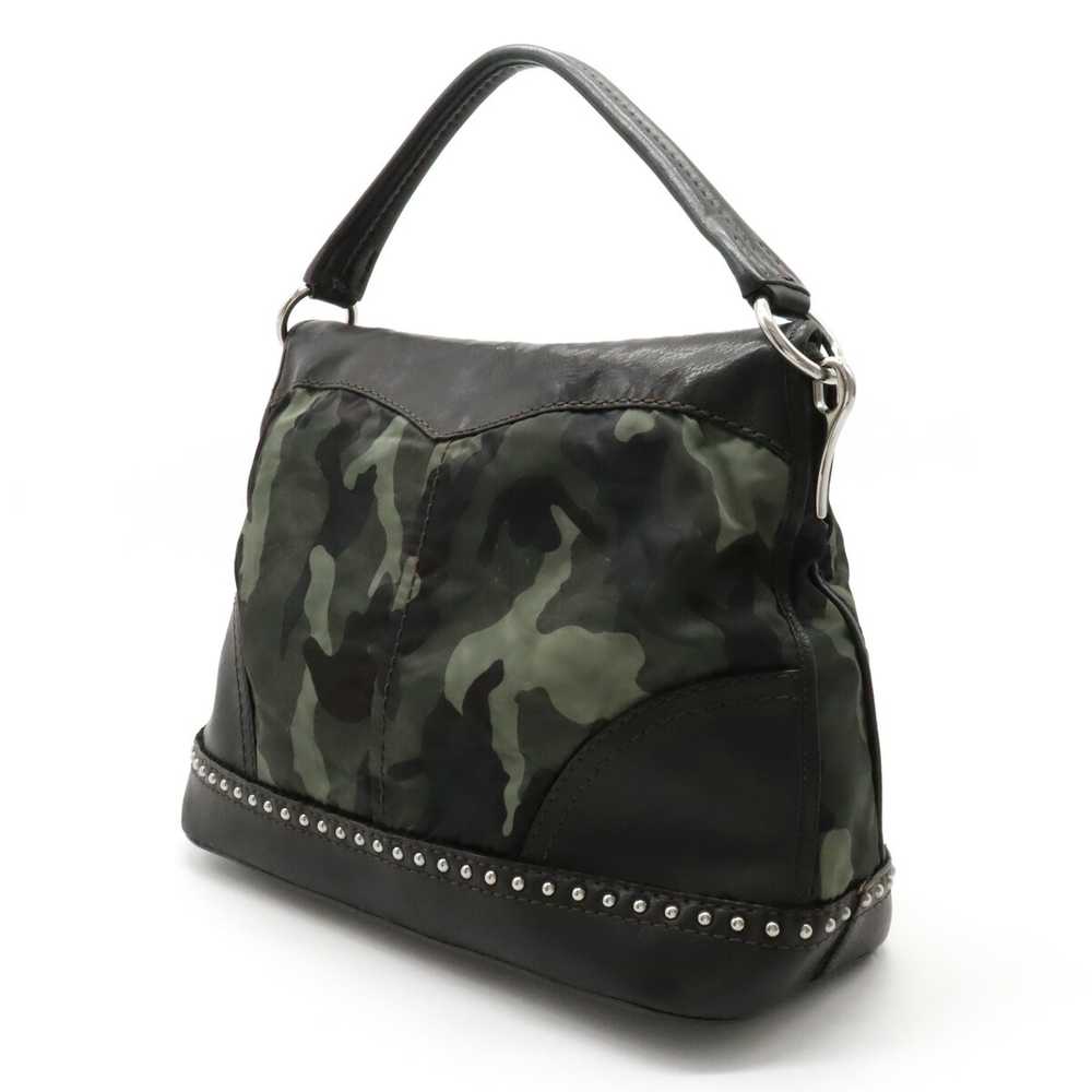 Prada Shoulder Bag One Nylon Leather Studs Camouf… - image 2