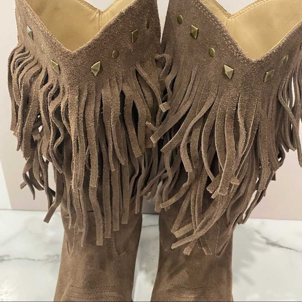 ROPER SHORT STUFF Brown Fringe Faux Suede Brown c… - image 4