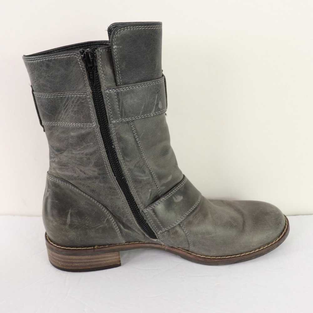 Paul Green Emerson Moto Boots Gray Leather Combat… - image 7