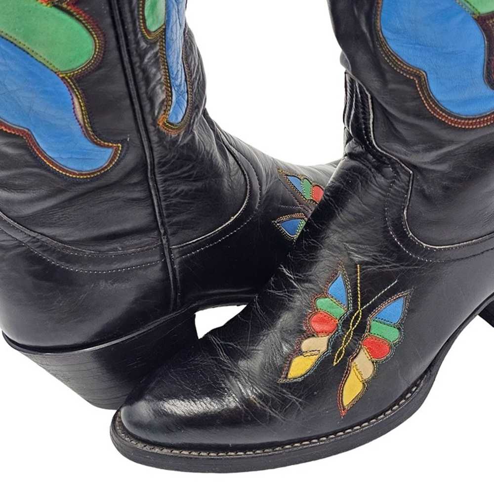 Vintage 1980s CUTTER BILL Tall Cowgirl Boots 6 Na… - image 10