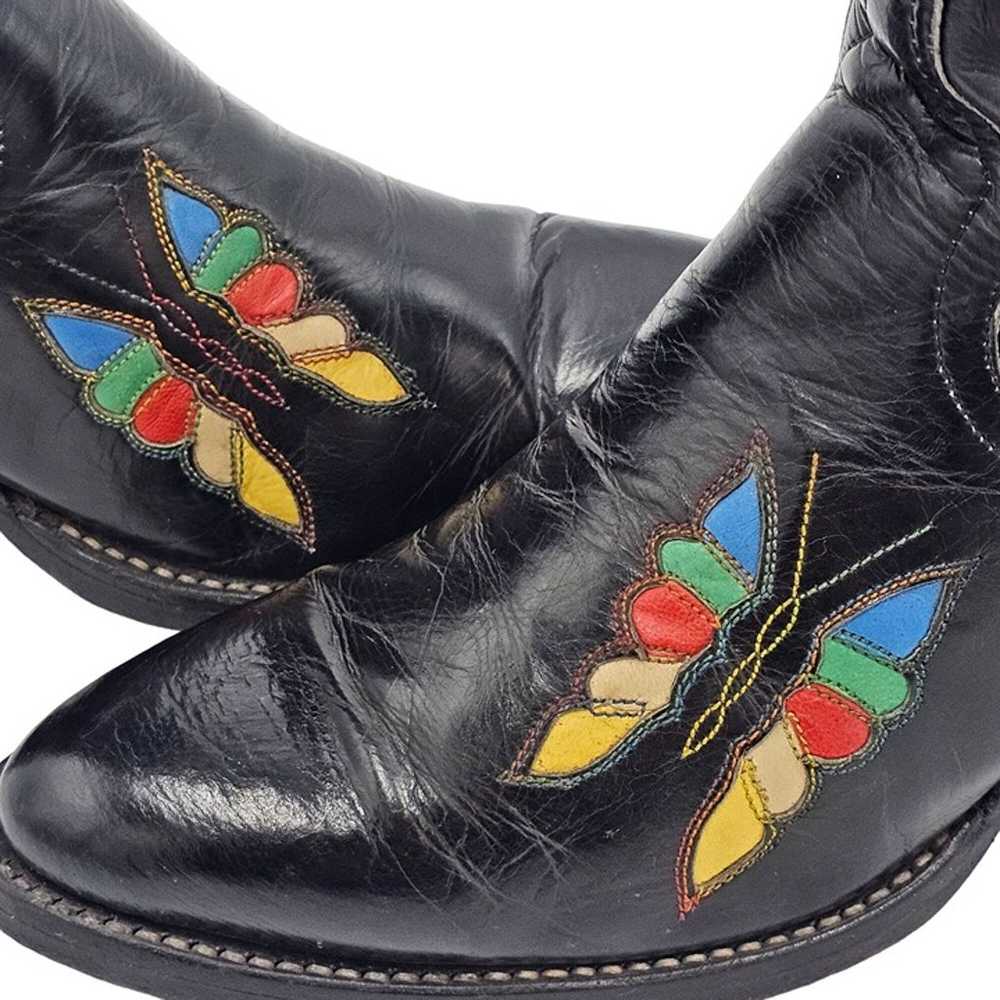 Vintage 1980s CUTTER BILL Tall Cowgirl Boots 6 Na… - image 1