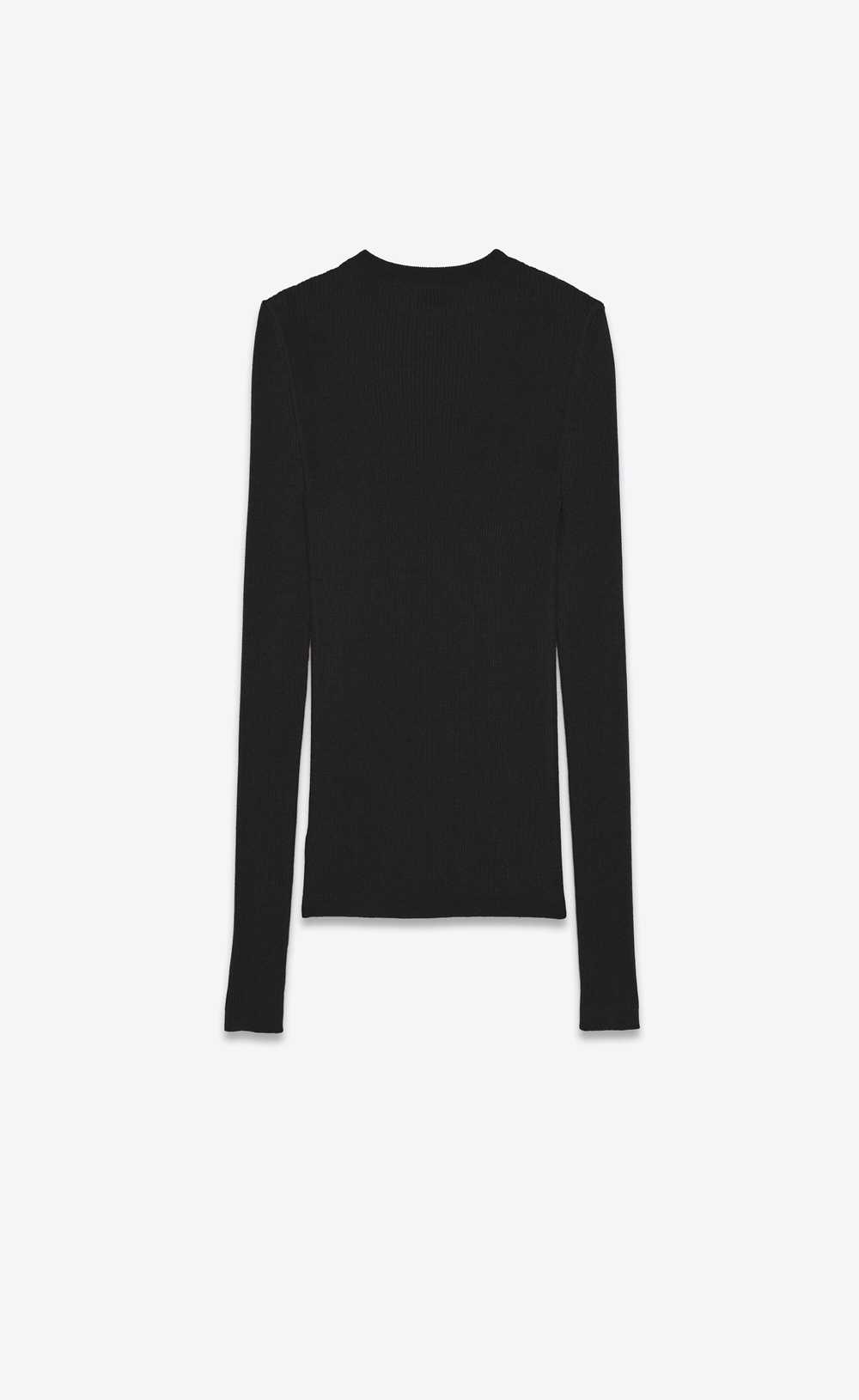 Saint Laurent Paris o1s1wg111224 Ribbed Crewneck … - image 2