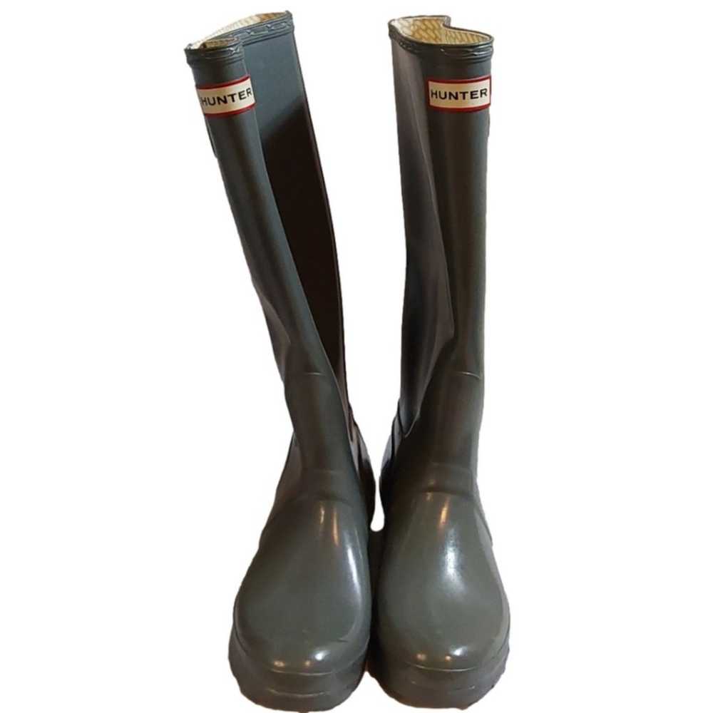 Hunter Original Tall Rain Boots in Gloss Gray W23… - image 1