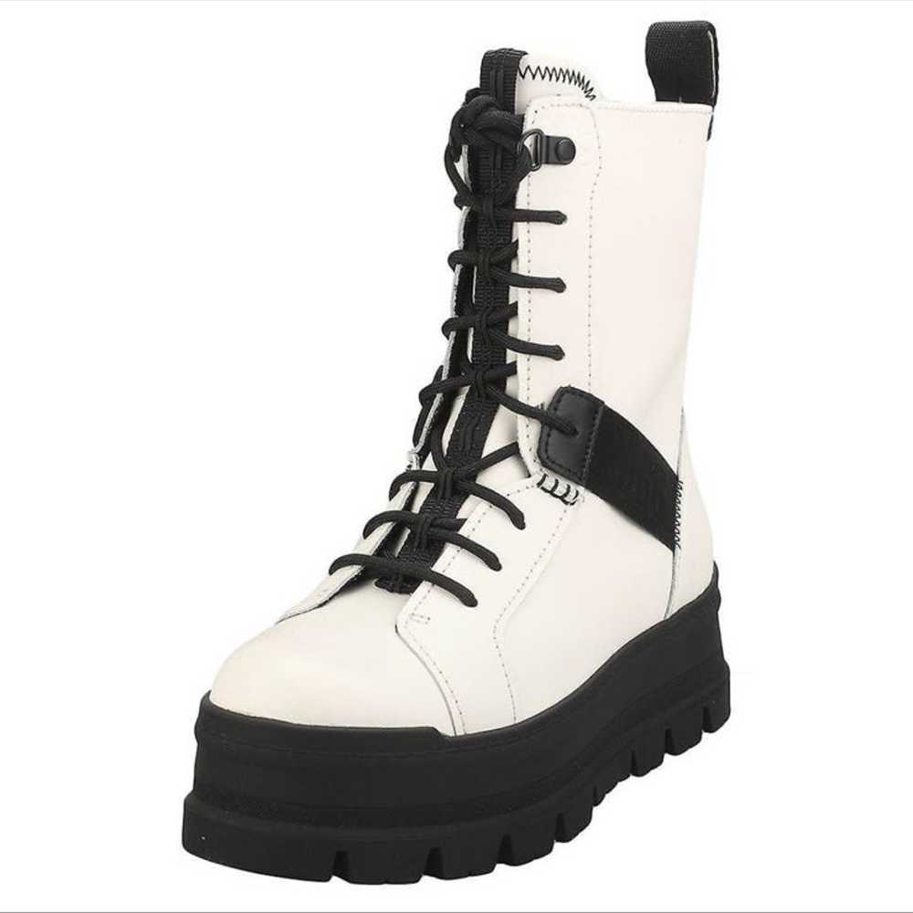 UGG white lace up combat boots size 10 - image 1