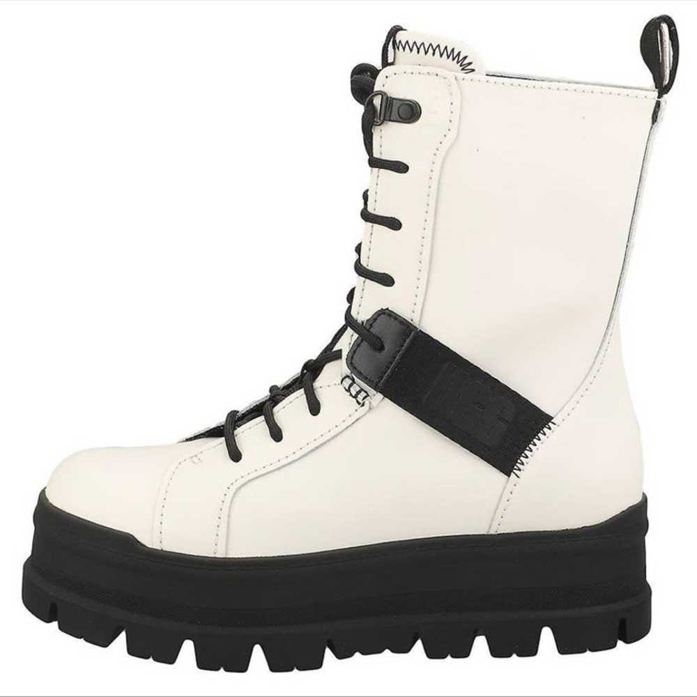 UGG white lace up combat boots size 10 - image 3