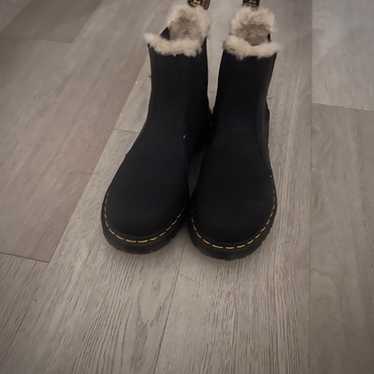 Dr. Martens 2976 Faux Fur Lined Chelsea Black boo… - image 1