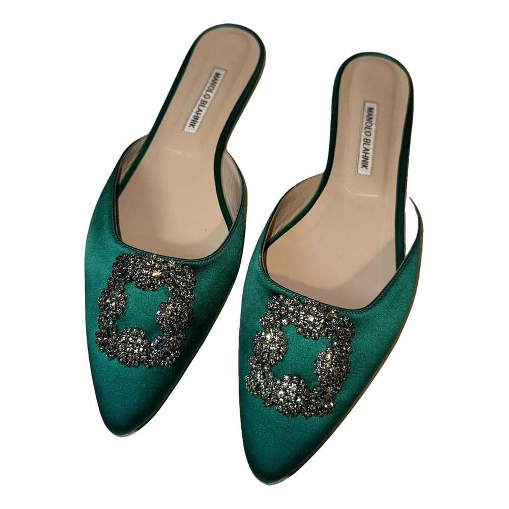 Manolo Blahnik Hangisi silk mules & clogs - image 1