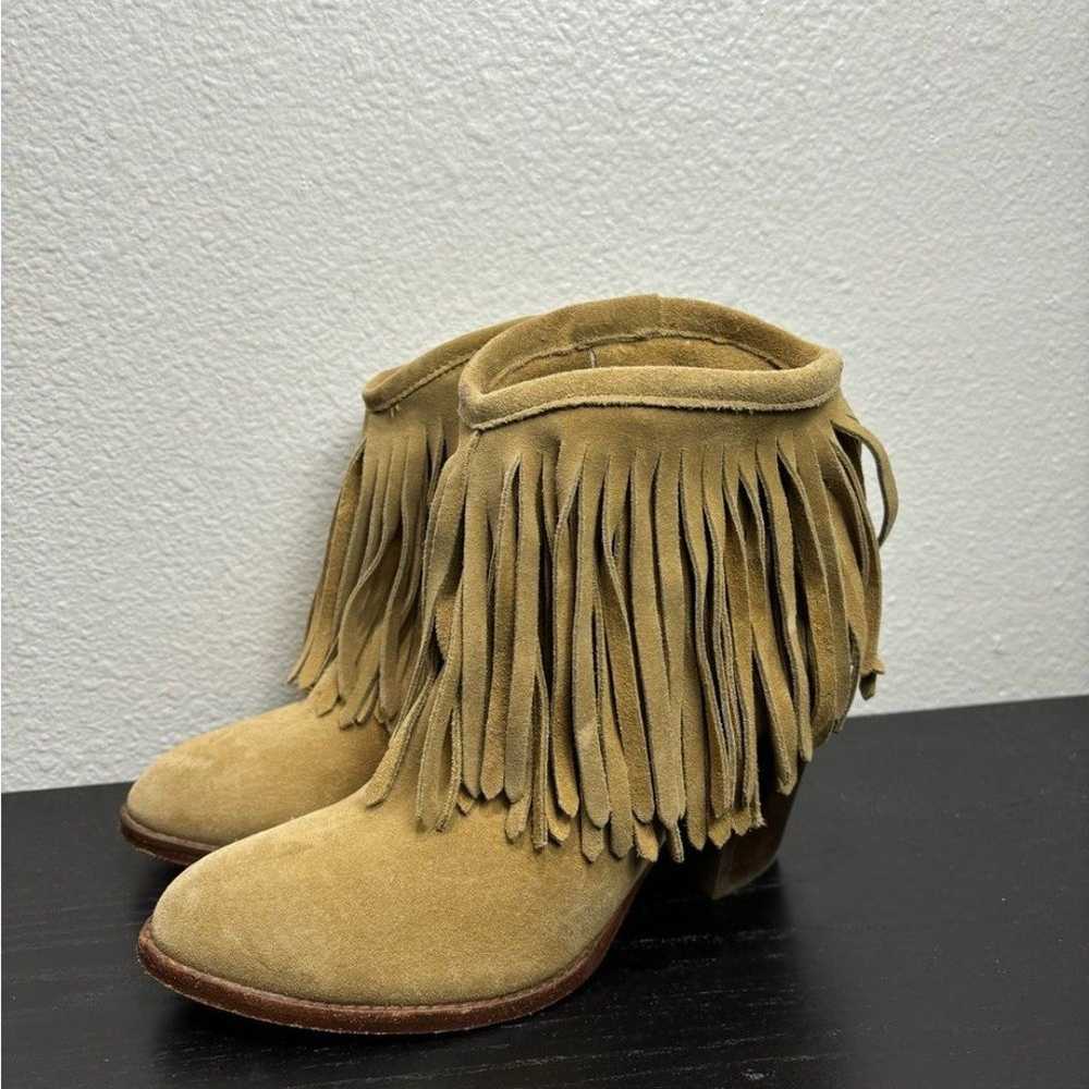 FRYE LIana Size 6.5 Fringe Tan Suede Leather Cowg… - image 5