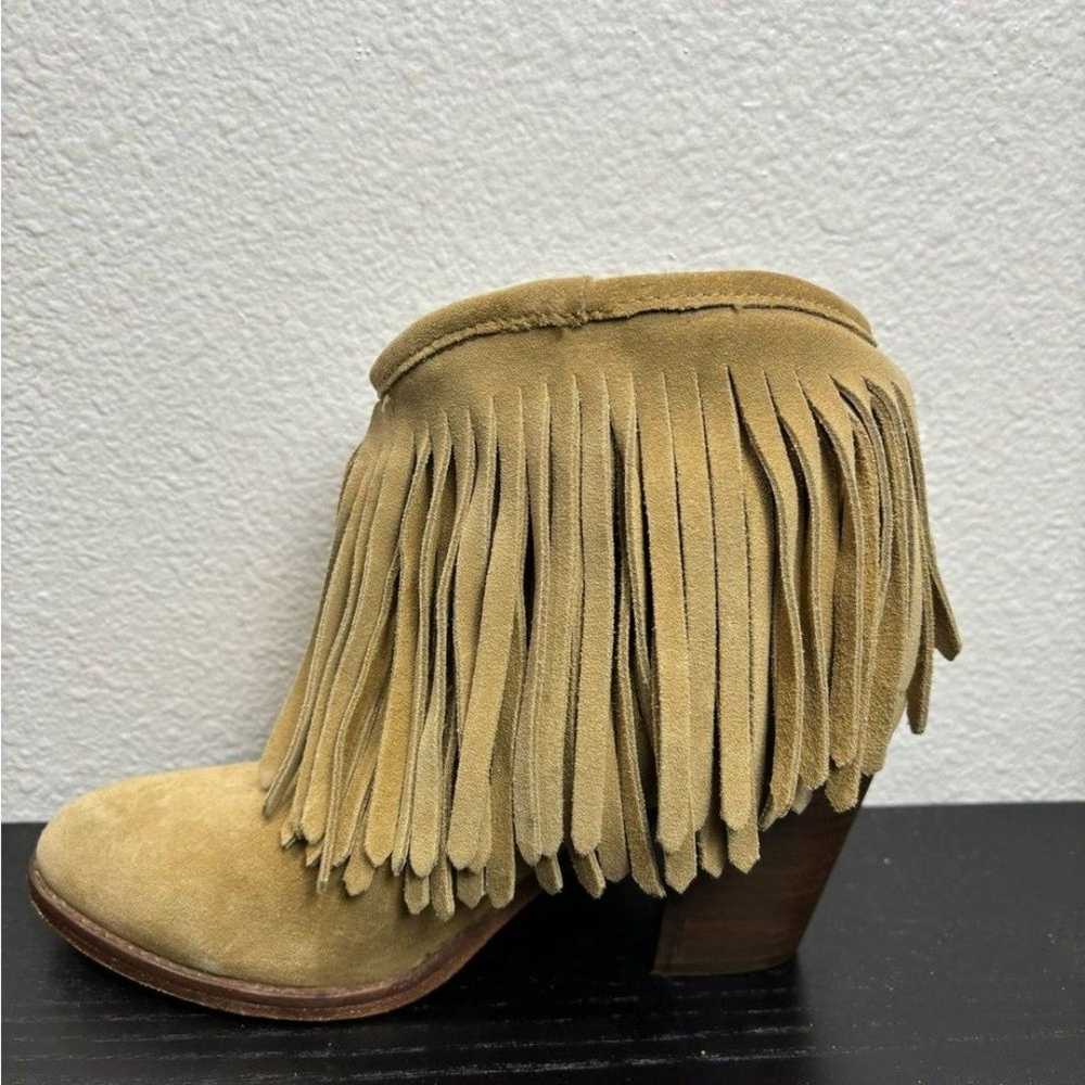 FRYE LIana Size 6.5 Fringe Tan Suede Leather Cowg… - image 8