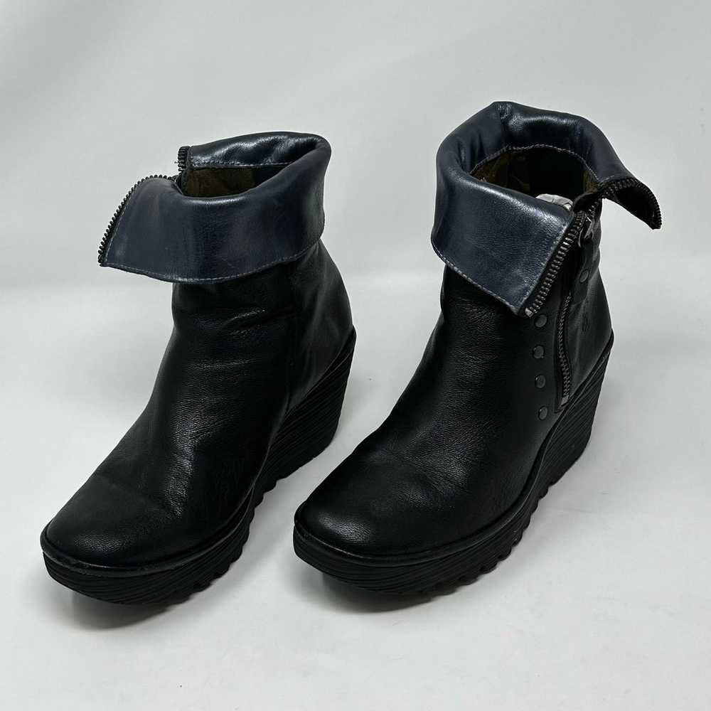 Fly London Yex Leather Wedge Convertible Boots - image 10