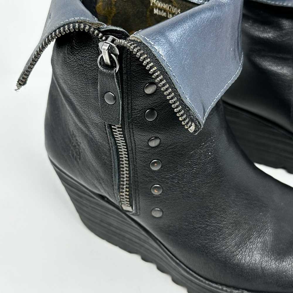 Fly London Yex Leather Wedge Convertible Boots - image 3