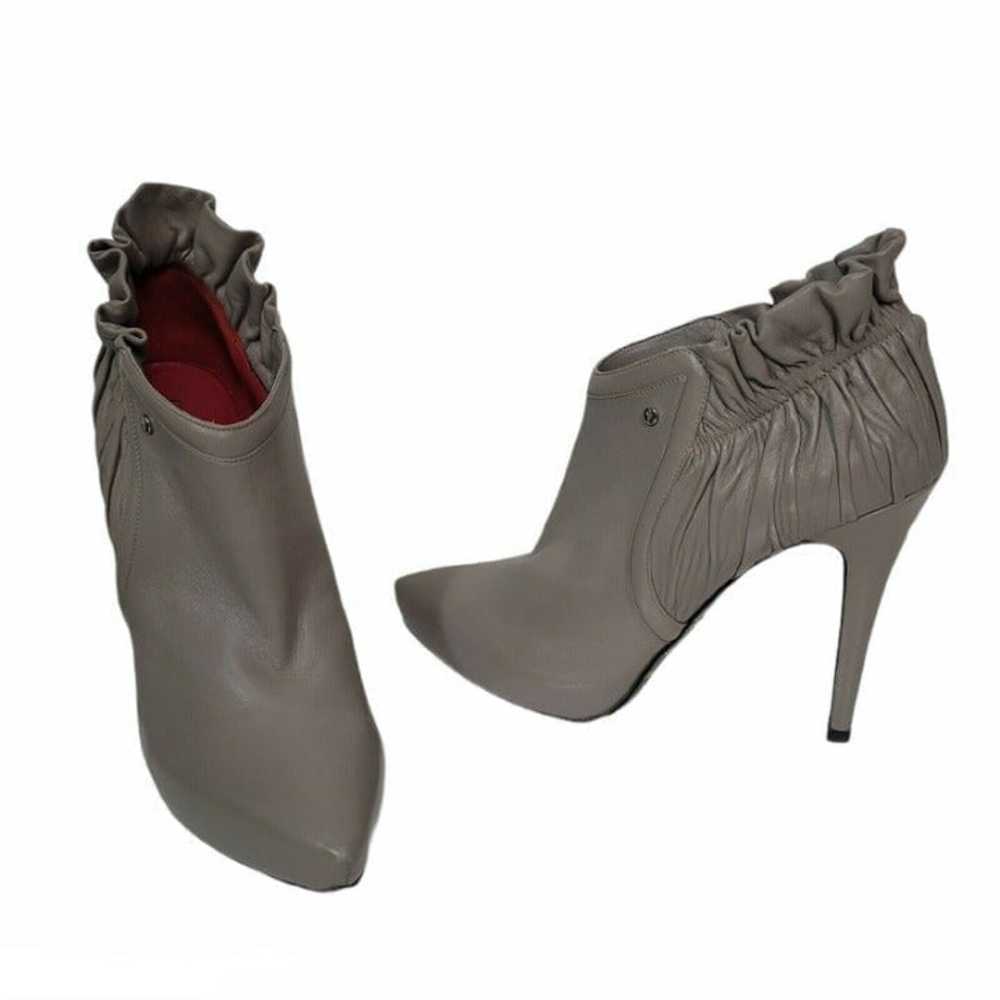 Cesare Paciotti 39 Grey Leather Booties - image 1